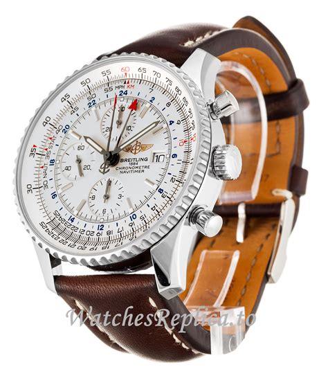 breitling navitimer world white dial brown leather|breitling navitimer gold price.